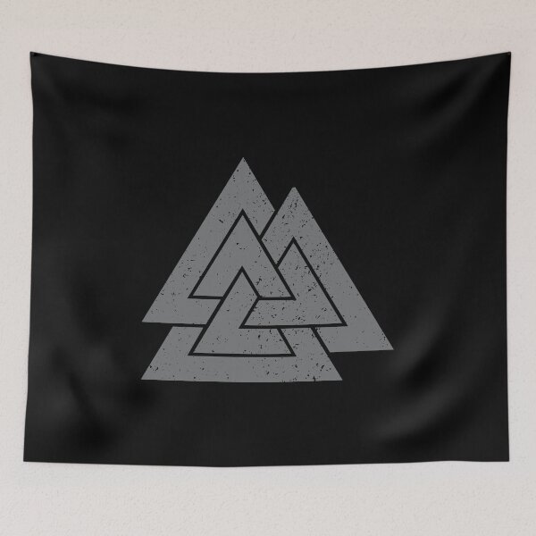 Item preview, Valknut Symbol (Grey on Black) designed and sold by STUDIO-72.