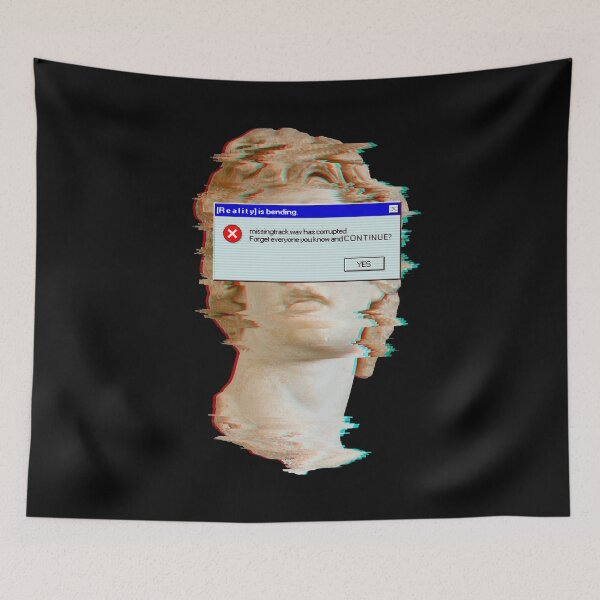 Item preview, Reality is Bending. Aesthetic Greek Statue with error popup product designed and sold by D-C-Designs.