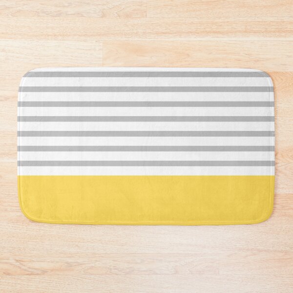 Item preview, Silver Gray Stripes Above Mustard Yellow designed and sold by rewstudio.
