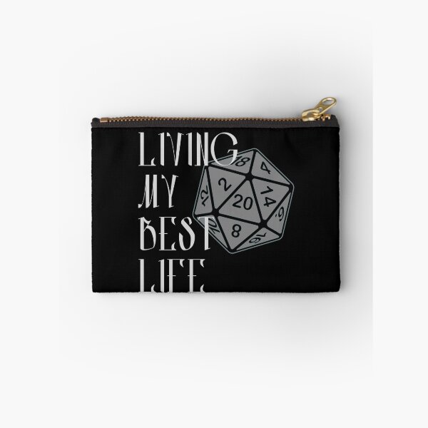Item preview, Living My Best Life AD&D Critical Hit d20 Polyhedral Dice Design designed and sold by Candlewood Museum & Gift Shoppe.