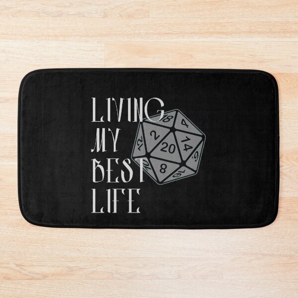 Item preview, Living My Best Life AD&D Critical Hit d20 Polyhedral Dice Design designed and sold by Candlewood Museum & Gift Shoppe.