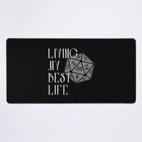Item preview, Living My Best Life AD&D Critical Hit d20 Polyhedral Dice Design designed and sold by Candlewood Museum & Gift Shoppe.