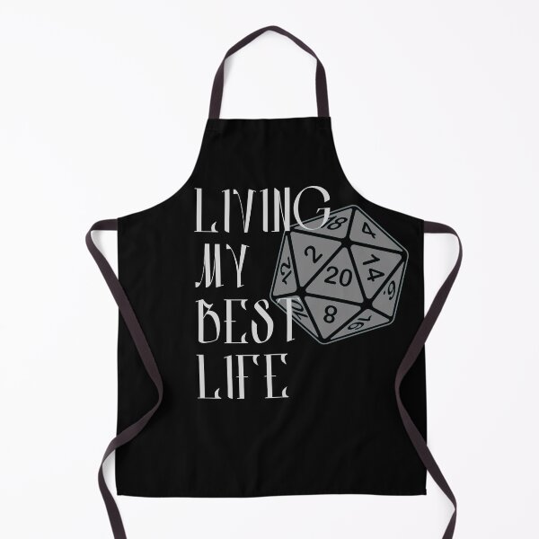 Item preview, Living My Best Life AD&D Critical Hit d20 Polyhedral Dice Design designed and sold by Candlewood Museum & Gift Shoppe.