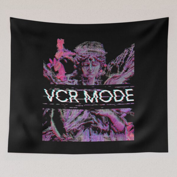 Artikelvorschau, Vaporwave Synthwave Angel Vcr-Mode Glitch-Druck entworfen und verkauft von D-C-Designs.