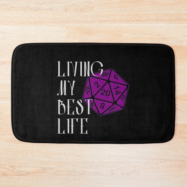 Item preview, Living My Best Life AD&D Critical Hit d20 Polyhedral Dice Design designed and sold by Candlewood Museum & Gift Shoppe.