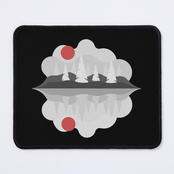 Item preview, Minimalist red monochrome alpine landscape designed and sold by jean-nicolas.