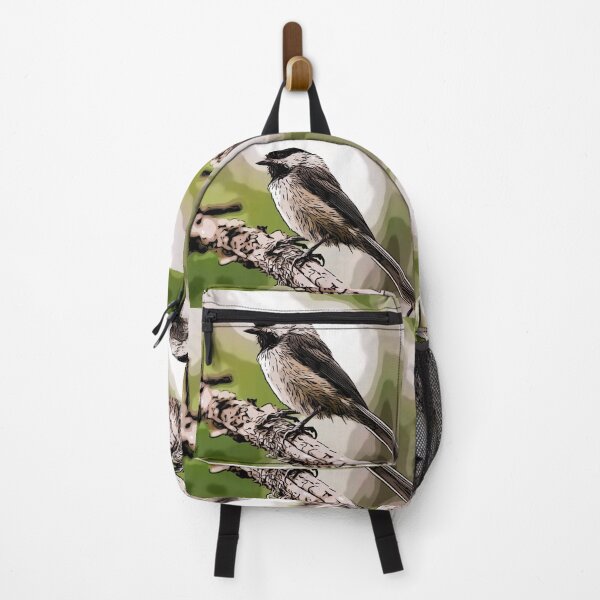 Item preview, Black Capped Chickadee Green, Black and White Abstract designed and sold by Zurickdesigns.