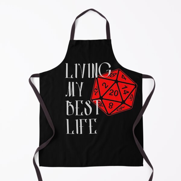 Item preview, Living My Best Life AD&D Critical Hit d20 Polyhedral Dice Design designed and sold by Candlewood Museum & Gift Shoppe.