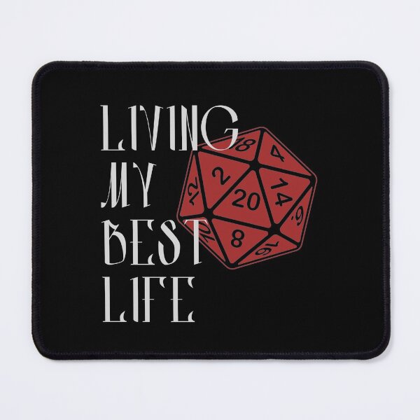 Item preview, Living My Best Life AD&D Critical Hit d20 Polyhedral Dice Design designed and sold by Candlewood Museum & Gift Shoppe.