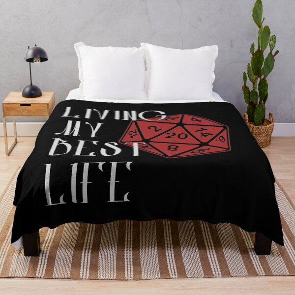 Item preview, Living My Best Life AD&D Critical Hit d20 Polyhedral Dice Design designed and sold by Candlewood Museum & Gift Shoppe.