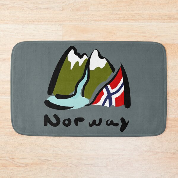 Item preview, Norway Flag design | Fjord illustration designed and sold by Covo Studio.