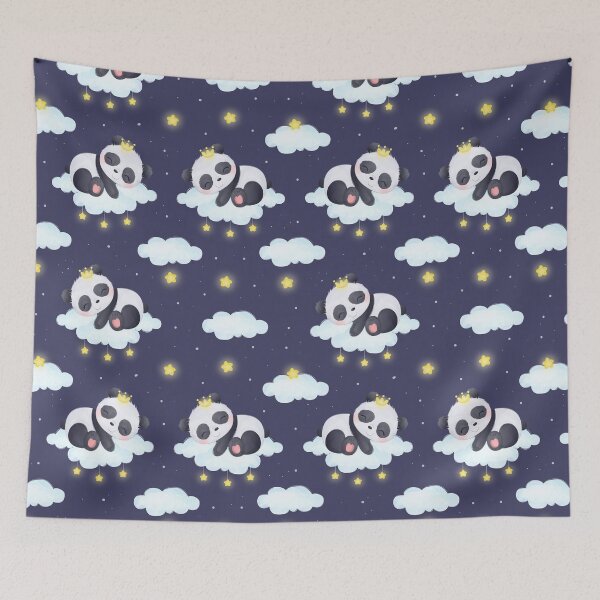 Item preview, Cute Animal Friendly Sleeping Panda Pattern designed and sold by NessiCreates.