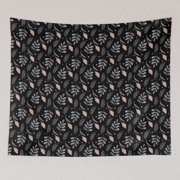 Item preview, Botanical elements on dark designed and sold by Yuliia-Fleur.