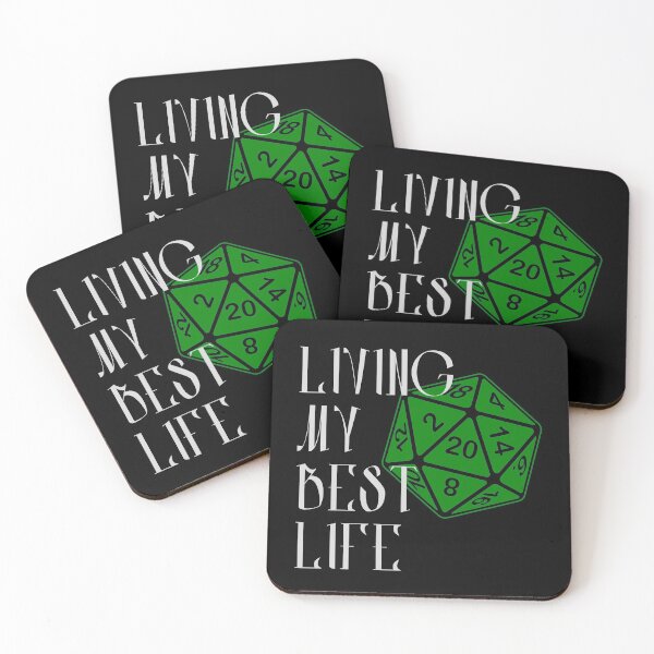 Item preview, Living My Best Life AD&D Critical Hit d20 Polyhedral Dice Design designed and sold by Candlewood Museum & Gift Shoppe.