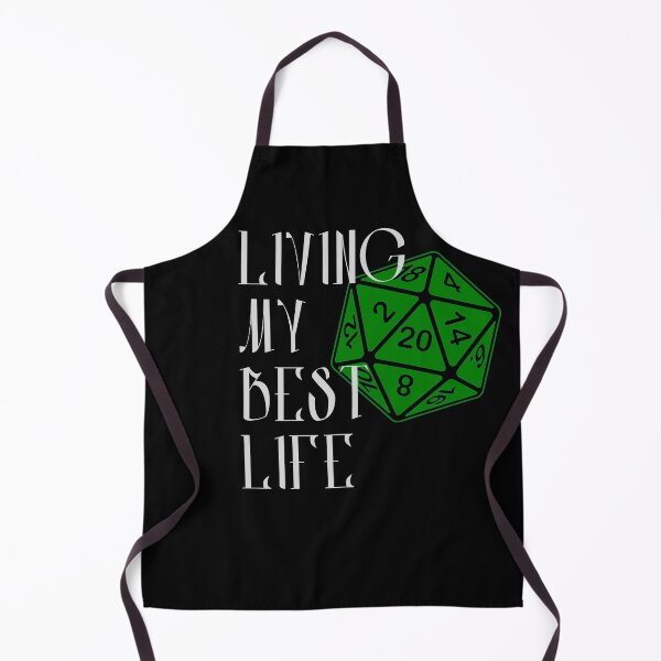 Item preview, Living My Best Life AD&D Critical Hit d20 Polyhedral Dice Design designed and sold by Candlewood Museum & Gift Shoppe.