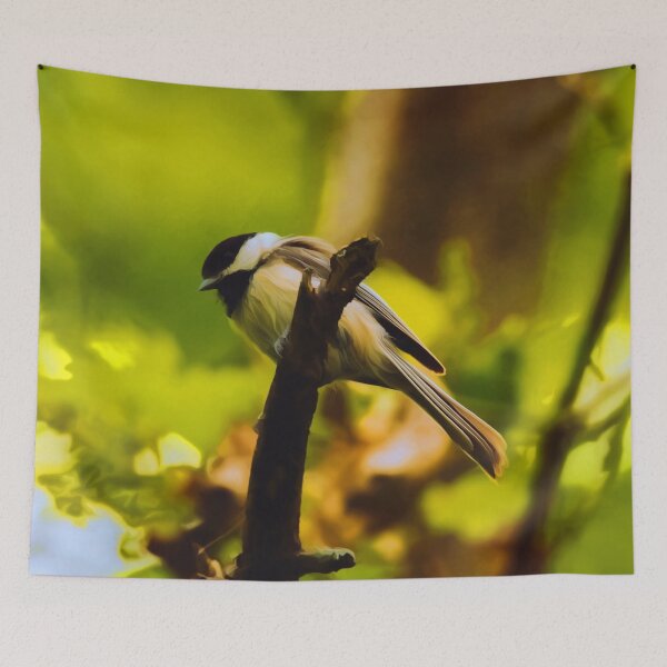 Artikelvorschau, Black Capped Chickadee Digital Oil Painting entworfen und verkauft von Zurickdesigns.