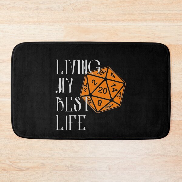 Item preview, Living My Best Life AD&D Critical Hit d20 Polyhedral Dice Design designed and sold by Candlewood Museum & Gift Shoppe.