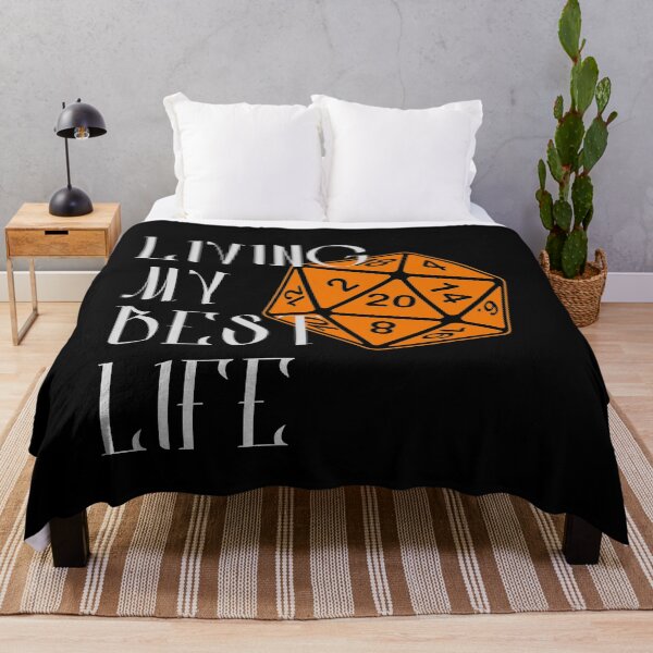 Item preview, Living My Best Life AD&D Critical Hit d20 Polyhedral Dice Design designed and sold by Candlewood Museum & Gift Shoppe.