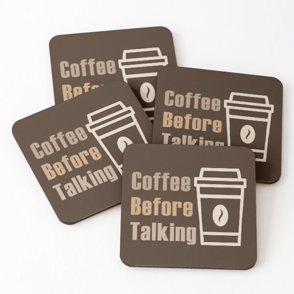 Item preview, Coffee before talking - Funny coffee quotes - Coffee lovers gift for international coffee day designed and sold by Alice-Elgawi.