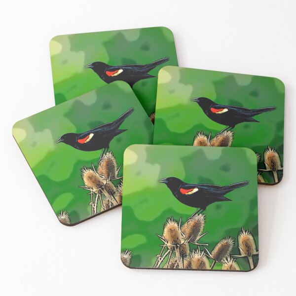 Item preview, Red Winged Black Bird Abstract Pop Art designed and sold by Zurickdesigns.