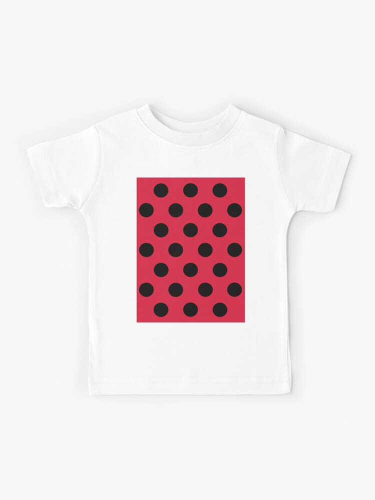 Elegant Extra Large Black on Red Polka Dots Polka Dots Graphic T-Shirt | Redbubble