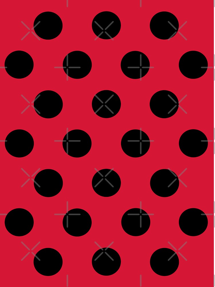 Elegant Extra Large Black on Red Polka Dots Polka Dots Graphic T-Shirt | Redbubble