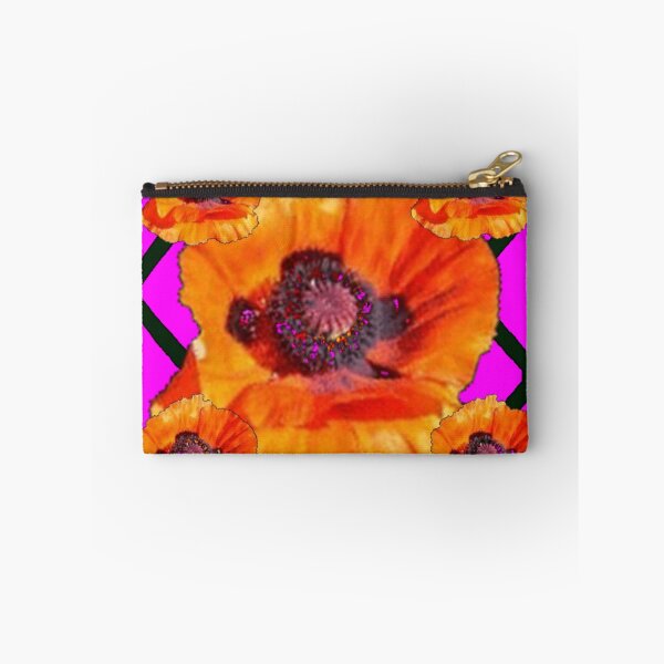 Item preview, ORANGE POPPY FLOWERS  FUCHSIA PATTERN ART designed and sold by sharlesart.