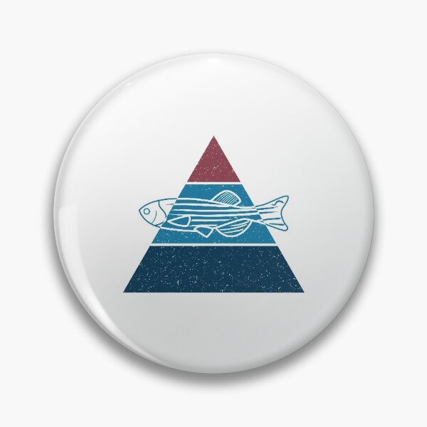Item preview, Zebrafish (Danio rerio) with textured triangle backgroung illustration designed and sold by Sulcos.