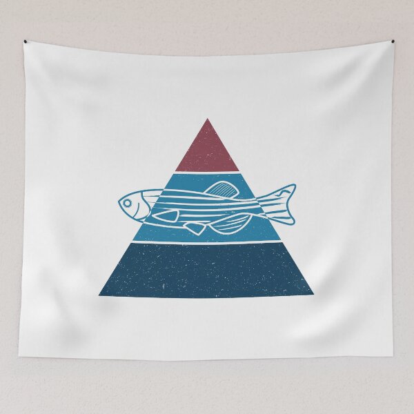 Item preview, Zebrafish (Danio rerio) with textured triangle backgroung illustration designed and sold by Sulcos.