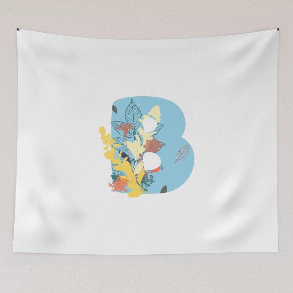 Item preview, Floral Monogram | Blue B designed and sold by MillwoodEngrave.