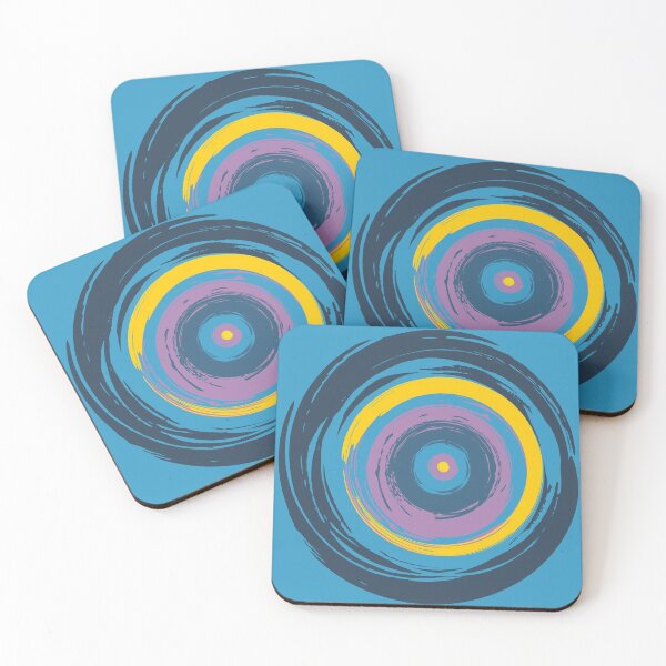 Item preview, Dark Blue Brush Strokes Circles Abstract designed and sold by trendingatees.