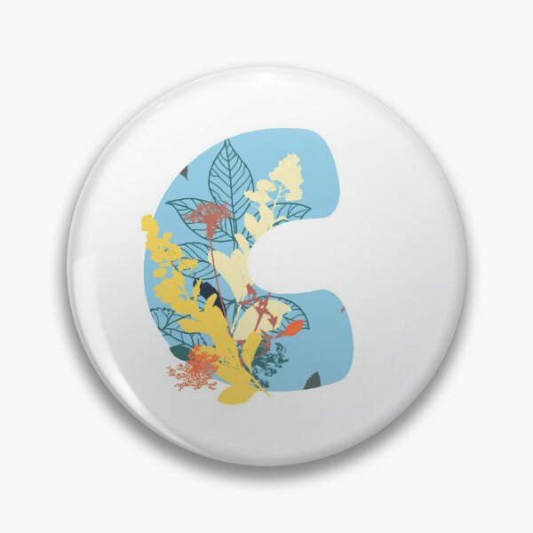 Item preview, Floral Monogram | Blue C designed and sold by MillwoodEngrave.
