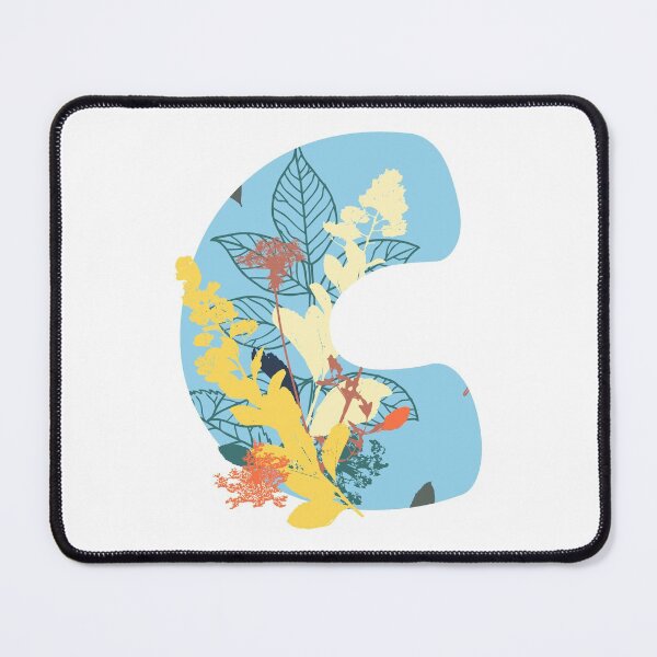 Item preview, Floral Monogram | Blue C designed and sold by MillwoodEngrave.