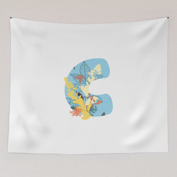 Item preview, Floral Monogram | Blue C designed and sold by MillwoodEngrave.