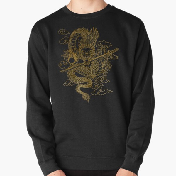 Item preview, Gold Chinese Dragon with Black Background designed and sold by SoccaTamam.
