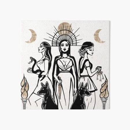 Vista previa del artículo con la obra «Hécate (Hekate), diosa lunar triple, mitología griega antigua», diseñado y vendido por witchlingart.