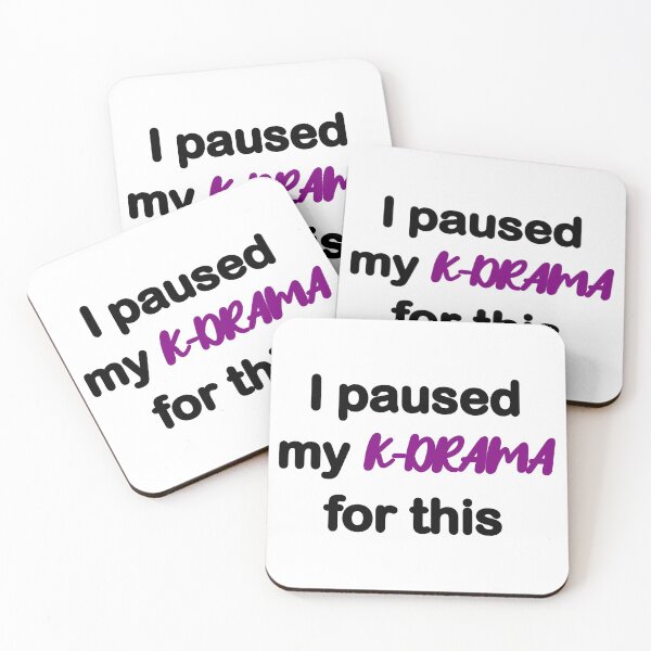 Item preview, Hice una pausa en mi drama K para esta divertida tipografía de bloque cursiva en negro y morado designed and sold by Deegital18.