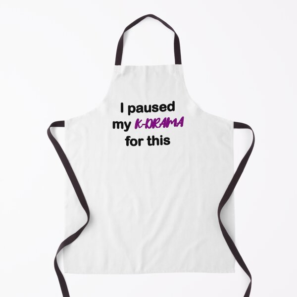 Item preview, I paused my K drama for this funny black and purple cursive block typogpraphy designed and sold by Deegital18.