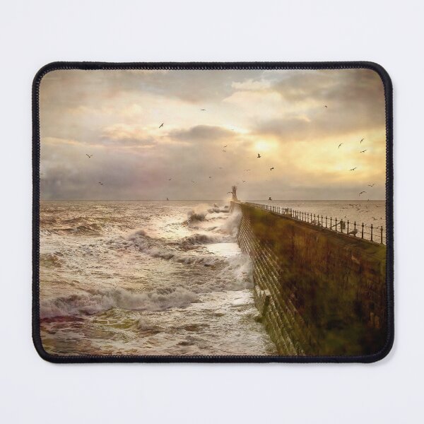 Item preview, Artistic Stormy weather at Tynemouth Pier designed and sold by Violaman.