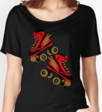 Cool golden roller skates Roller Derby Women's Relaxed Fit T-Shirt