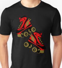 Cool golden roller skates Roller Derby Unisex T-Shirt