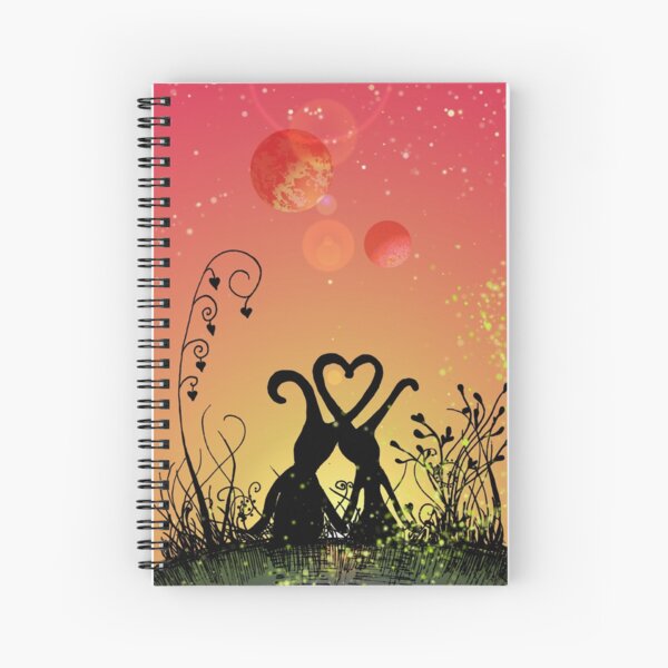 Two lovebirds on Ravlekkah Spiral Notebook