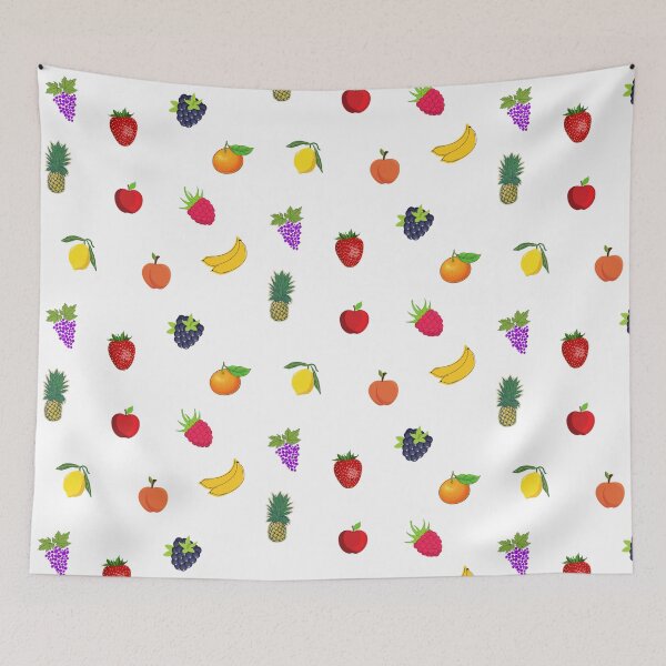 Item preview, Mixed Assorted Fruit Variety. Grapes, Pineapple, Orange, Apple, Bananas, Lemon, Peach, Raspberry, Blackberry, Strawberry designed and sold by silviaol.
