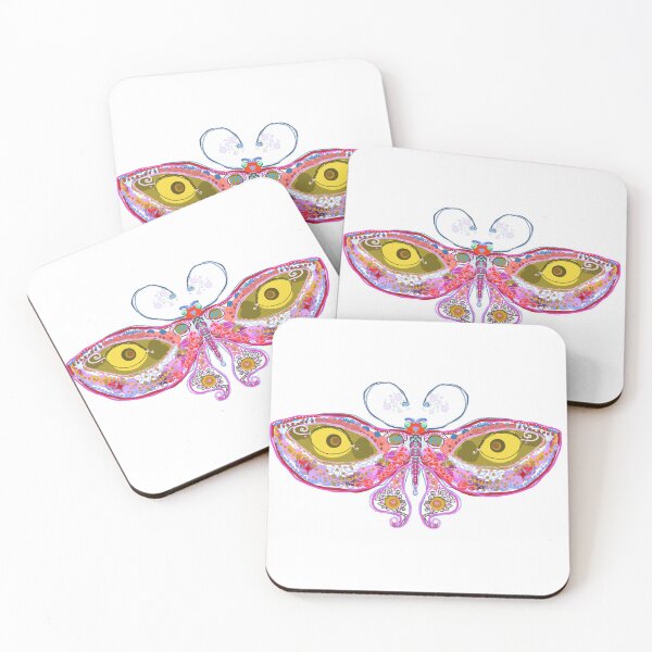 Item preview, ֎ MOTHRA ֍ Scribbles ~*Mardi Gras Godzilla Eyes*~ Retro Boho 70s Kitsch Insect Bug Nature Dragon Moth Butterfly ~ Sacred Geometry~colorful tones~psychadelic is the new black designed and sold by Spinning Plates 360.