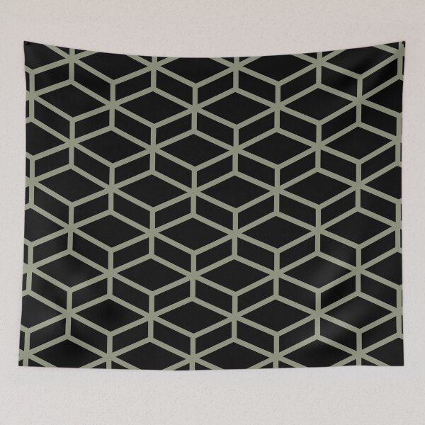 Aperçu de l'œuvre Olive Green and Black Tessellation Line Pattern 8 Pairs Valspars 2022 Color of the Year Blanched Thyme 6001-4A - Colour Trends créée et vendue par ColorOfTheYears.