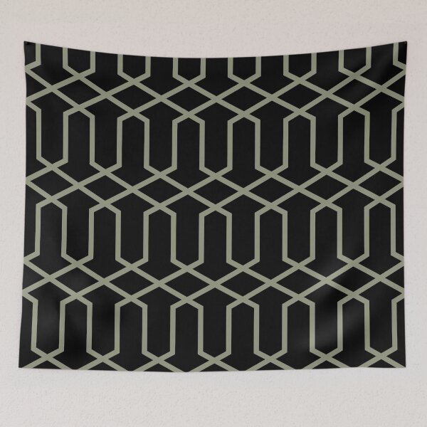 Aperçu de l'œuvre Olive Green and Black Tessellation Line Pattern 10 Pairs Valspars 2022 Color of the Year Blanched Thyme 6001-4A - Colour Trends créée et vendue par ColorOfTheYears.