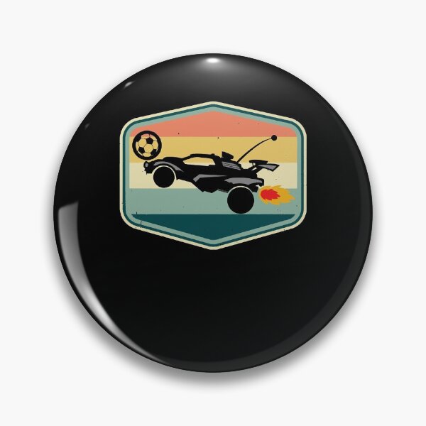 Item preview, Retro Rocket Soccer Classic Badge for Gaming Fans designed and sold by AndrewMorg.