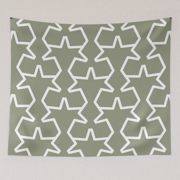 Aperçu de l'œuvre Olive Green and White Tessellation Line Pattern 15 Pairs Valspars 2022 Color of the Year Blanched Thyme 6001-4A - Colour Trends créée et vendue par ColorOfTheYears.