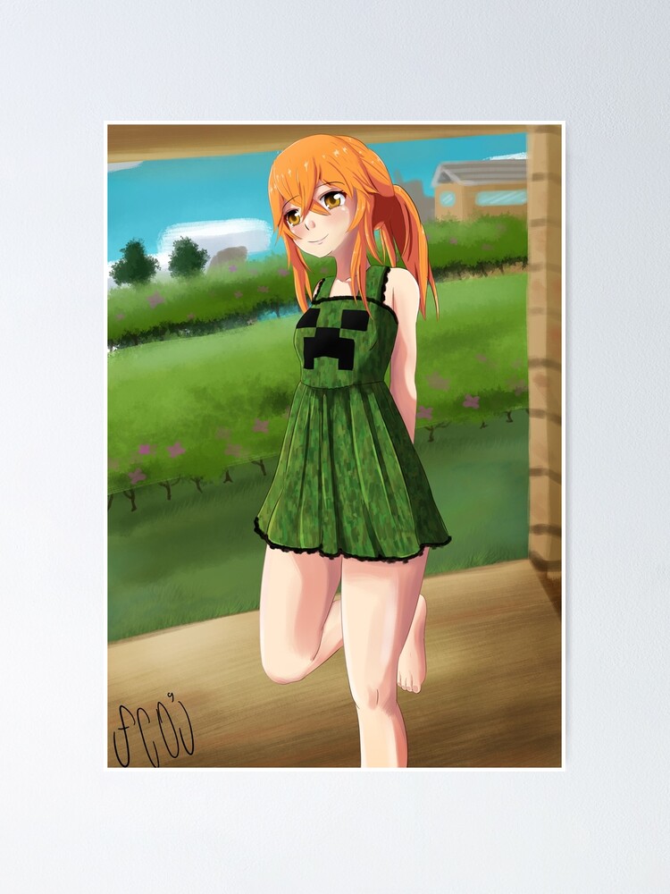 Minecraft Mob Talker Cupa Poster the by Qcoolcan | Redbubble creeper