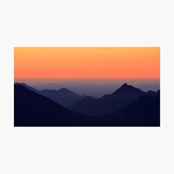 Sunset on Olympic National Park Photographic Print